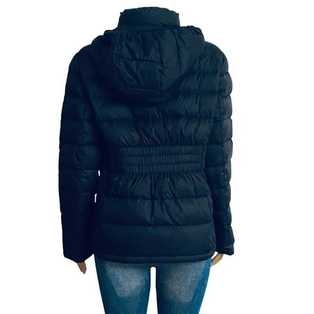 NWT Gorgeous Black MICHAEL KORS L  Packable Quilted Goose Down Puffer Jacket